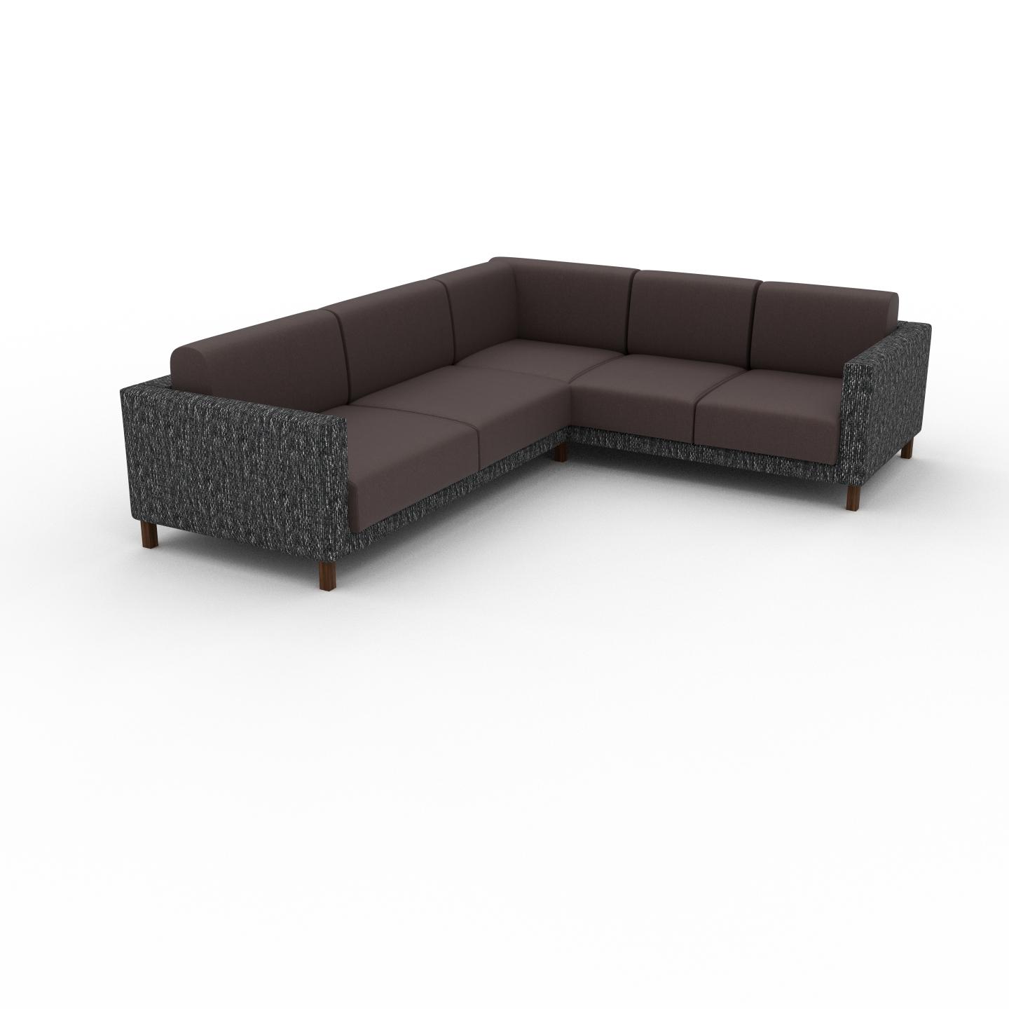 MYCS Sofa Kaffeebraun - Moderne Designer-Couch: Hochwertige Qualität, einzigartiges Design - 226 x 75 x 266 cm, Komplett anpassbar