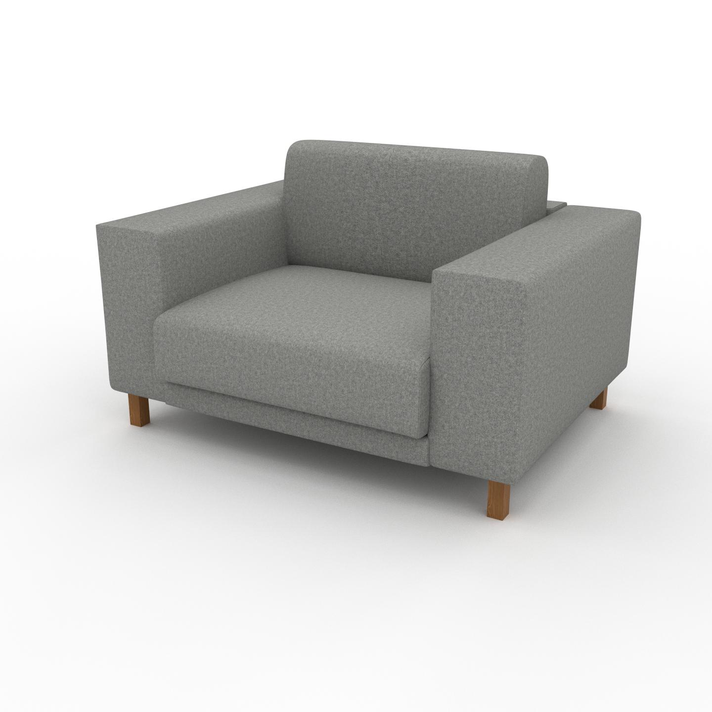 MYCS Sessel Lichtgrau - Eleganter Sessel: Hochwertige Qualität, einzigartiges Design - 128 x 75 x 98 cm, Individuell konfigurierbar