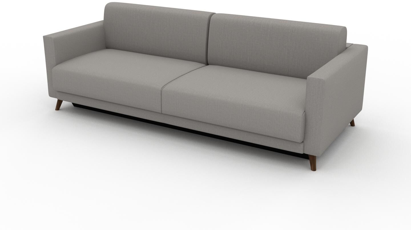 MYCS Sofa 3-Sitzer Sandgrau Webstoff - Elegantes, gemütliches 3-Sitzer Sofa: Hochwertige Qualität, einzigartiges Design - 225 x 75 x 98 cm, konfigurierbar