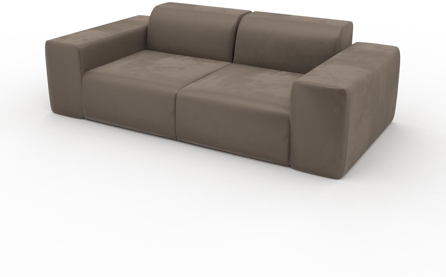 MYCS Sofa 2-Sitzer Samt Cremebeige Samt - Elegantes, gemütliches 2-Sitzer Sofa: Hochwertige Qualität, einzigartiges Design - 216 x 72 x 107 cm,...