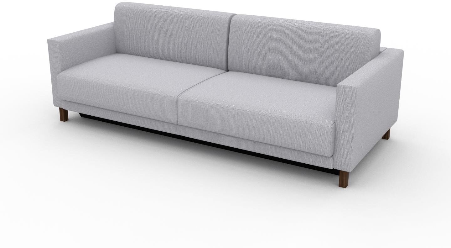 MYCS Schlafsofa Lichtgrau - Elegantes, gemütliches Bettsofa: Hochwertige Qualität, einzigartiges Design - 224 x 75 x 98 cm, konfigurierbar