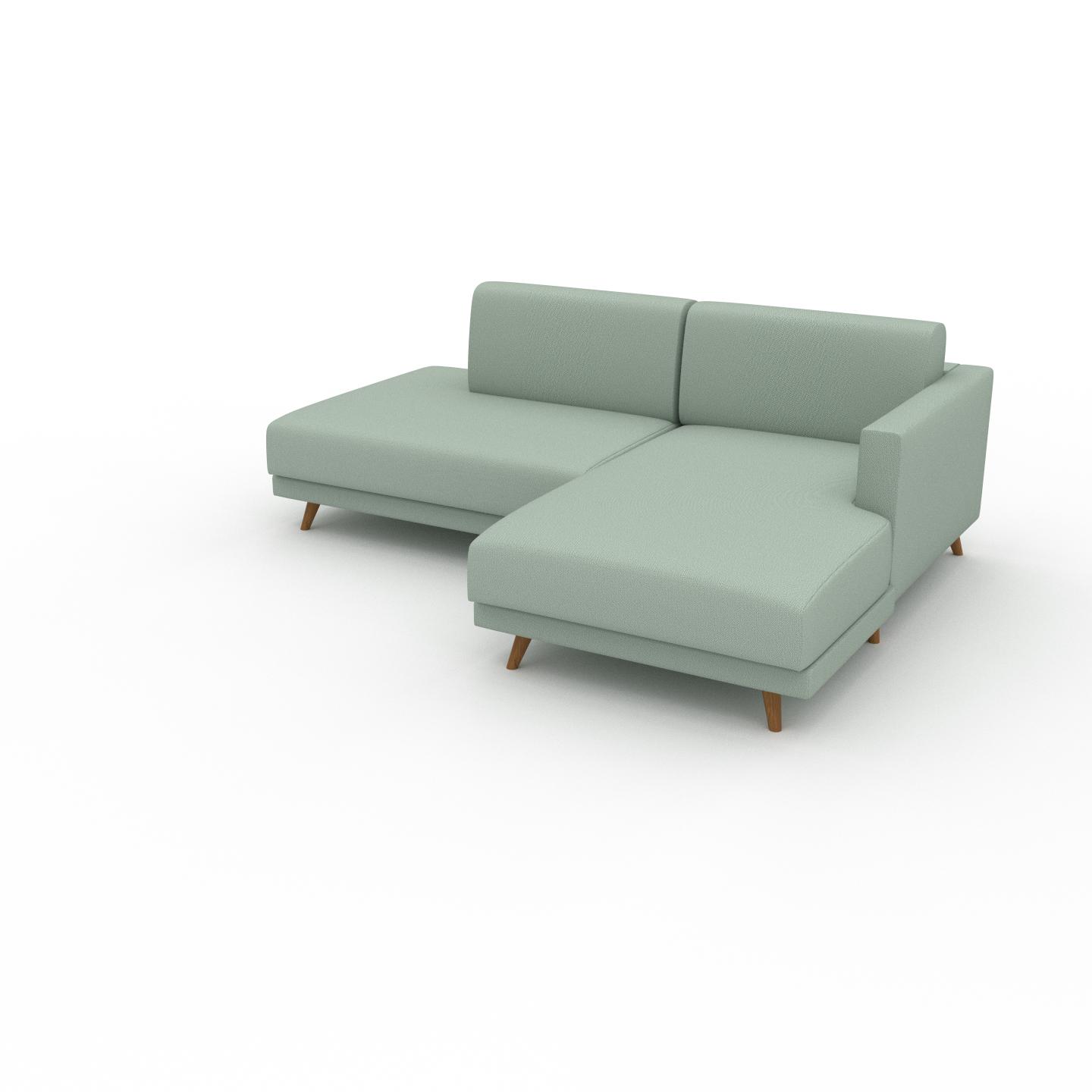 MYCS Ecksofa Minzgrün - Flexible Designer-Polsterecke, L-Form: Beste Qualität, einzigartiges Design - 212 x 75 x 162 cm, konfigurierbar