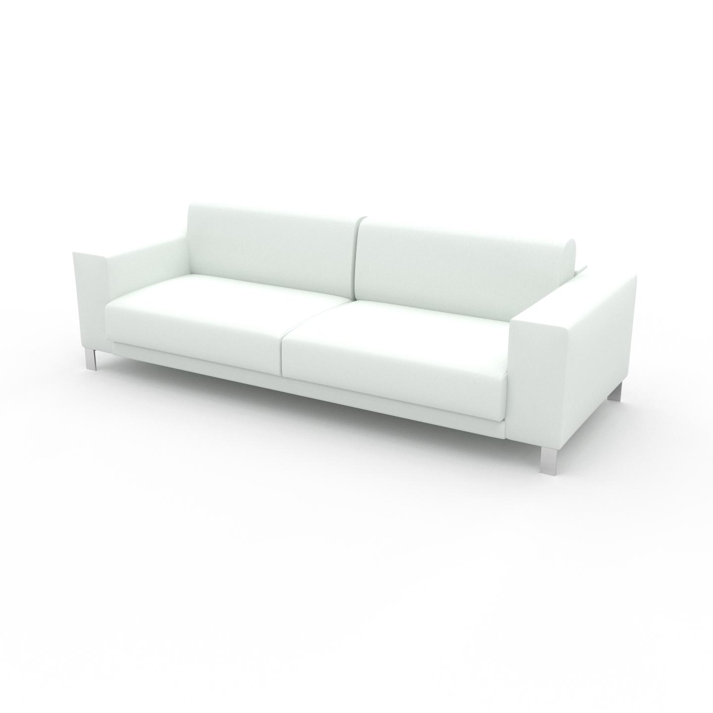 MYCS Sofa 3-Sitzer Weiß Strukturgewebe - Elegantes, gemütliches 3-Sitzer Sofa: Hochwertige Qualität, einzigartiges Design - 248 x 75 x 98 cm,...