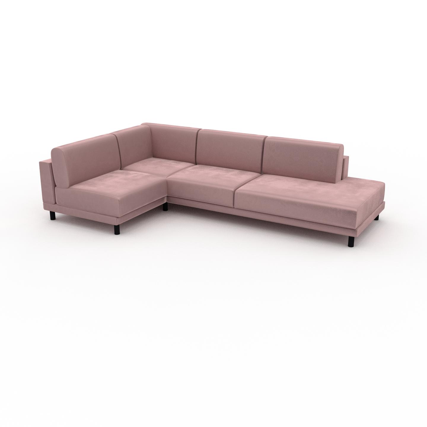 MYCS Sofa Samt Bonbonrosa - Moderne Designer-Couch: Hochwertige Qualität, einzigartiges Design - 294 x 75 x 174 cm, Komplett anpassbar