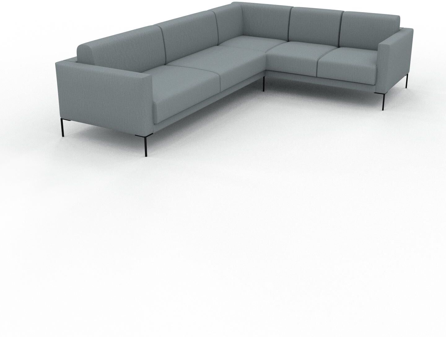 MYCS Sofa Taubenblau - Moderne Designer-Couch: Hochwertige Qualität, einzigartiges Design - 226 x 81 x 306 cm, Komplett anpassbar