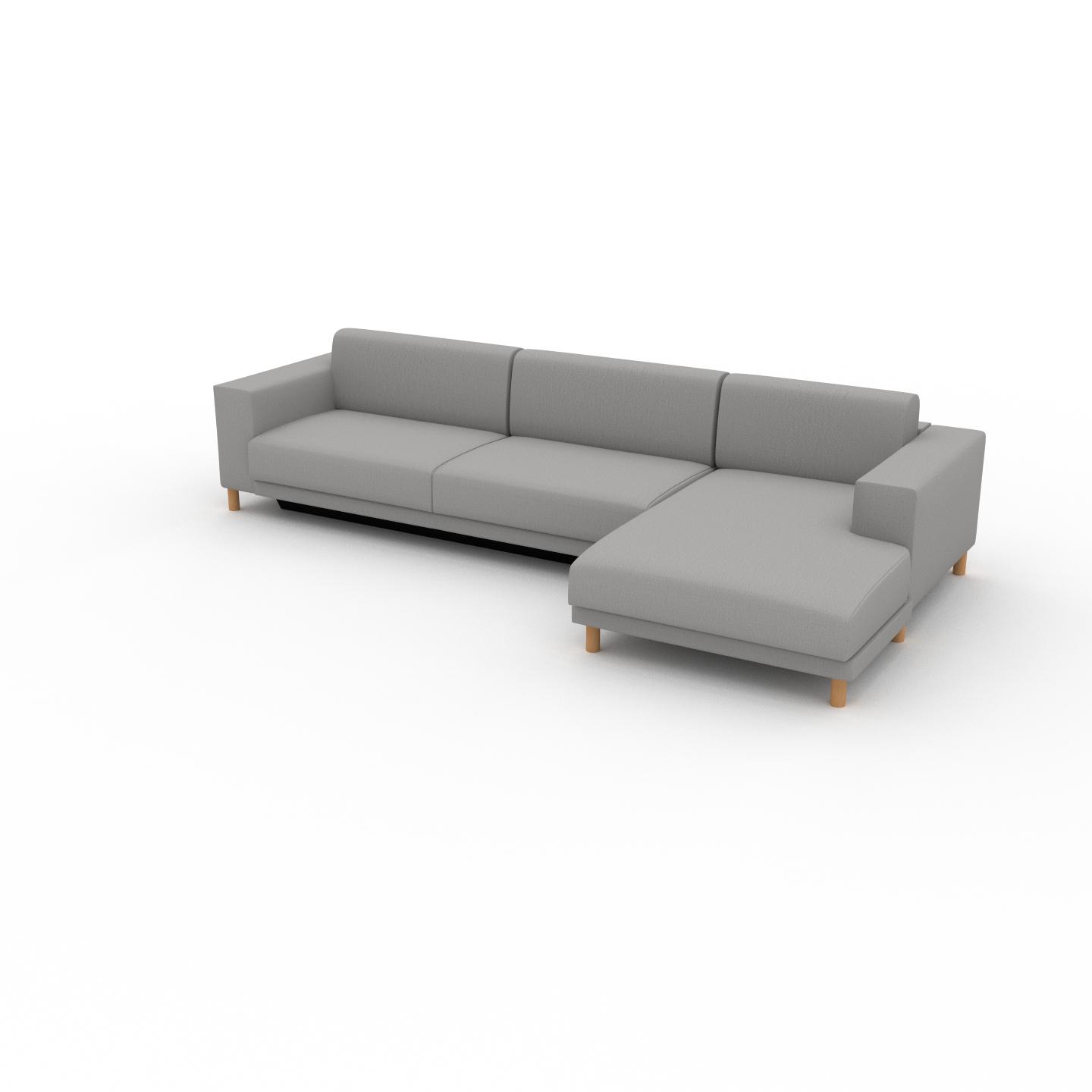 MYCS Schlafsofa Lichtgrau - Elegantes, gemütliches Bettsofa: Hochwertige Qualität, einzigartiges Design - 328 x 75 x 162 cm, konfigurierbar