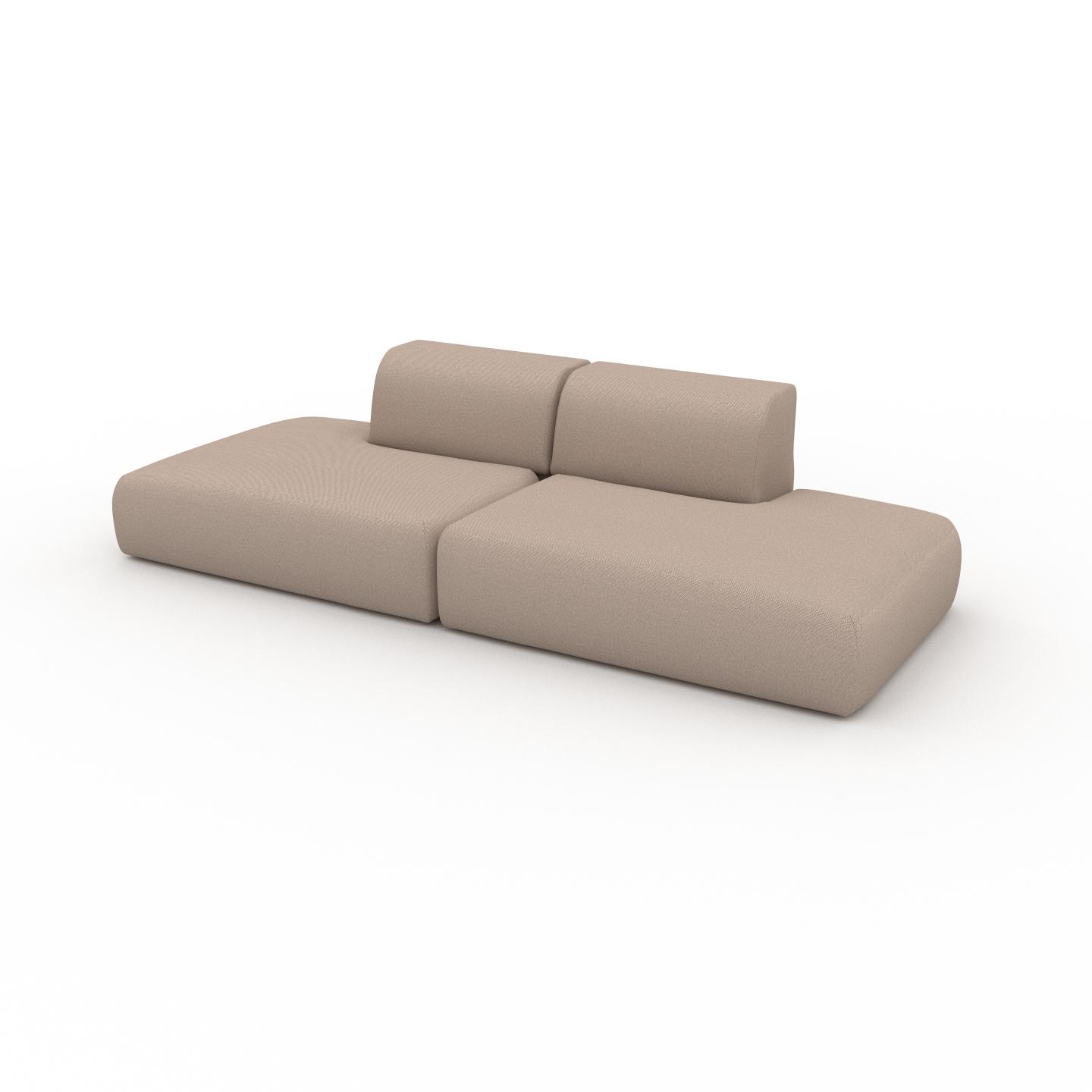 MYCS Sofa 2-Sitzer Sandbeige Feingewebe - Elegantes, gemütliches 2-Sitzer Sofa: Hochwertige Qualität, einzigartiges Design - 270 x 72 x 107 cm,...
