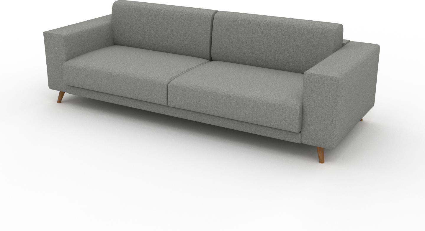 MYCS Sofa Lichtgrau - Moderne Designer-Couch: Hochwertige Qualität, einzigartiges Design - 248 x 75 x 98 cm, Komplett anpassbar