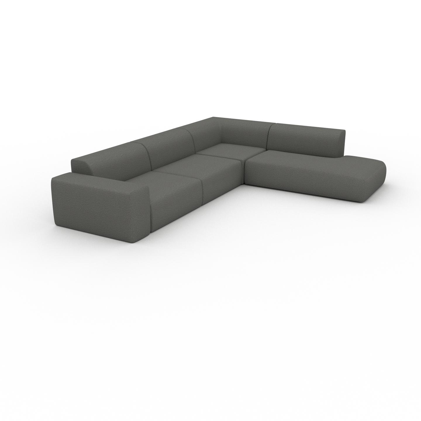 MYCS Ecksofa Kiesgrau - Flexible Designer-Polsterecke, L-Form: Beste Qualität, einzigartiges Design - 267 x 72 x 339 cm, konfigurierbar