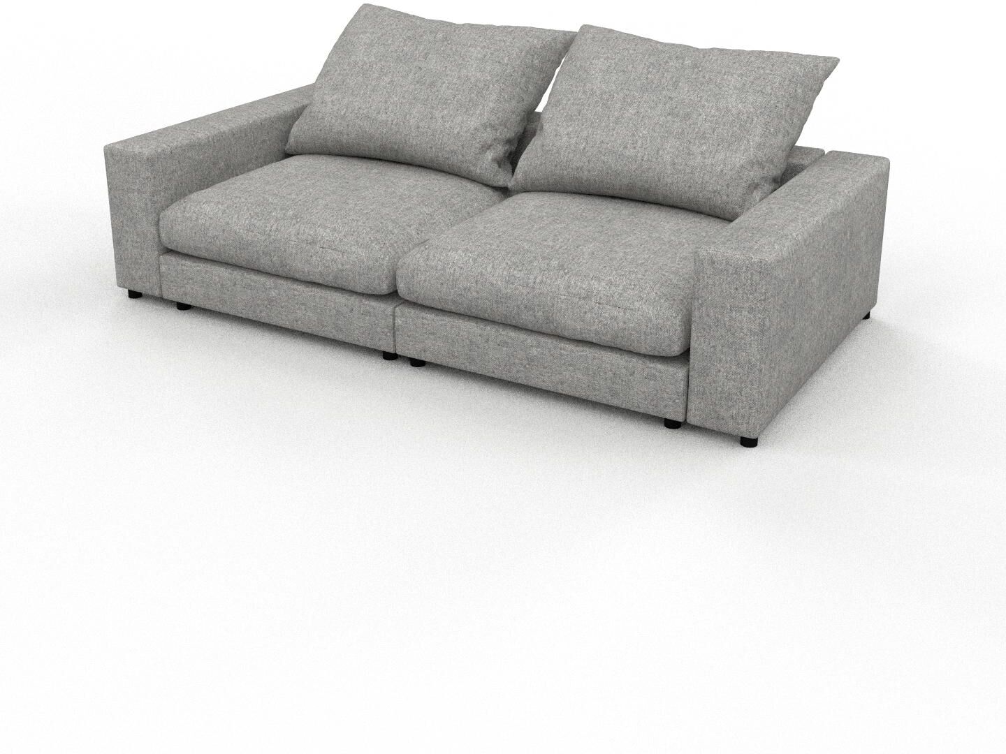 MYCS Sofa 3-Sitzer Kiesgrau Melierte Wolle - Elegantes, gemütliches 3-Sitzer Sofa: Hochwertige Qualität, einzigartiges Design - 252 x 91 x 126 cm,...