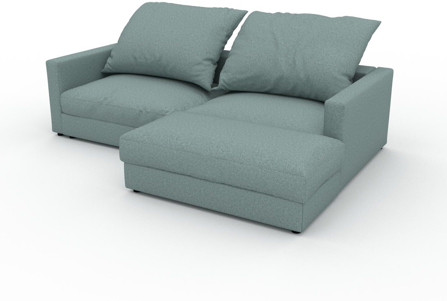 MYCS Sofa 2-Sitzer Ozeanblau Vegane Wolle - Elegantes, gemütliches 2-Sitzer Sofa: Hochwertige Qualität, einzigartiges Design - 228 x 91 x 156 cm,...