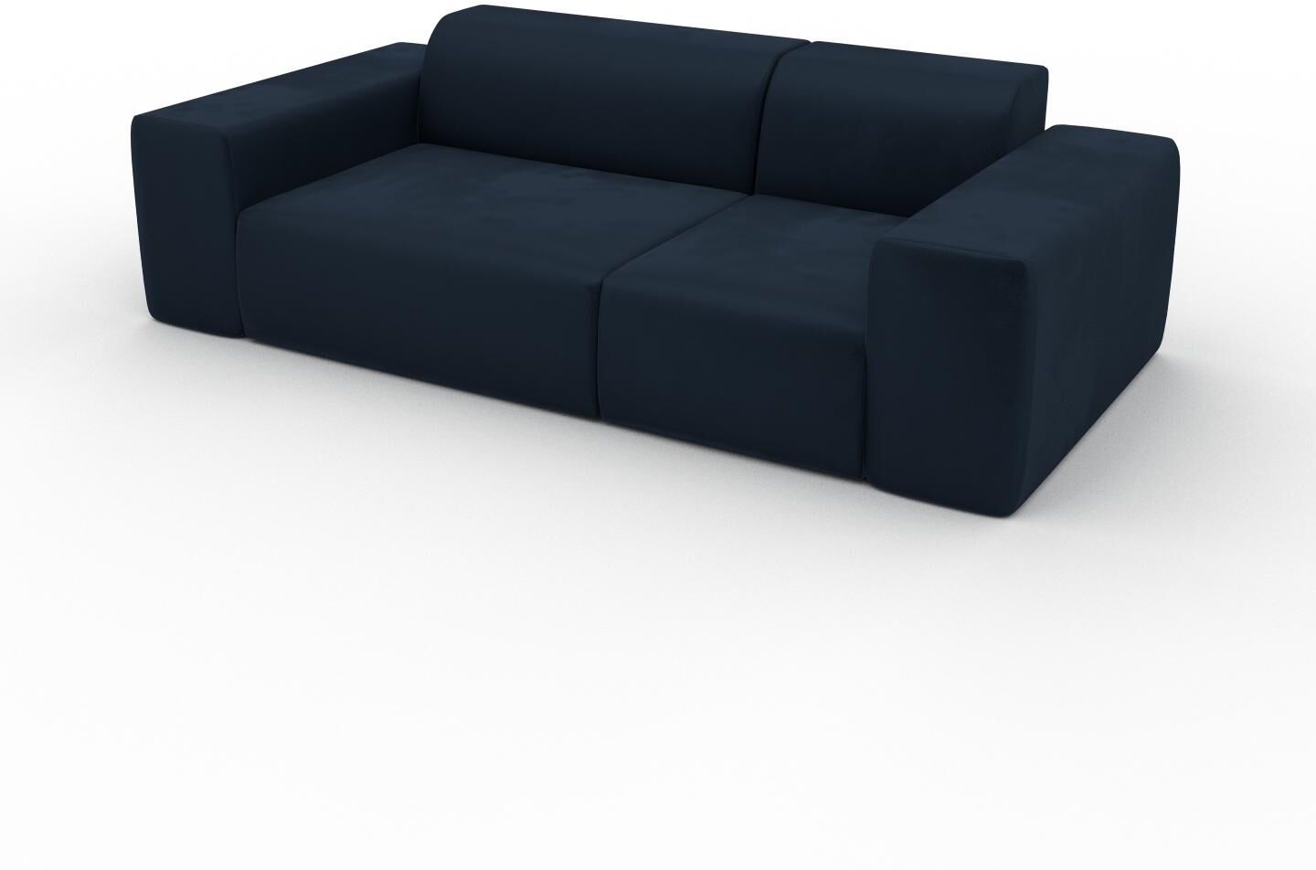 MYCS Sofa Samt Nachtblau - Moderne Designer-Couch: Hochwertige Qualität, einzigartiges Design - 226 x 72 x 107 cm, Komplett anpassbar