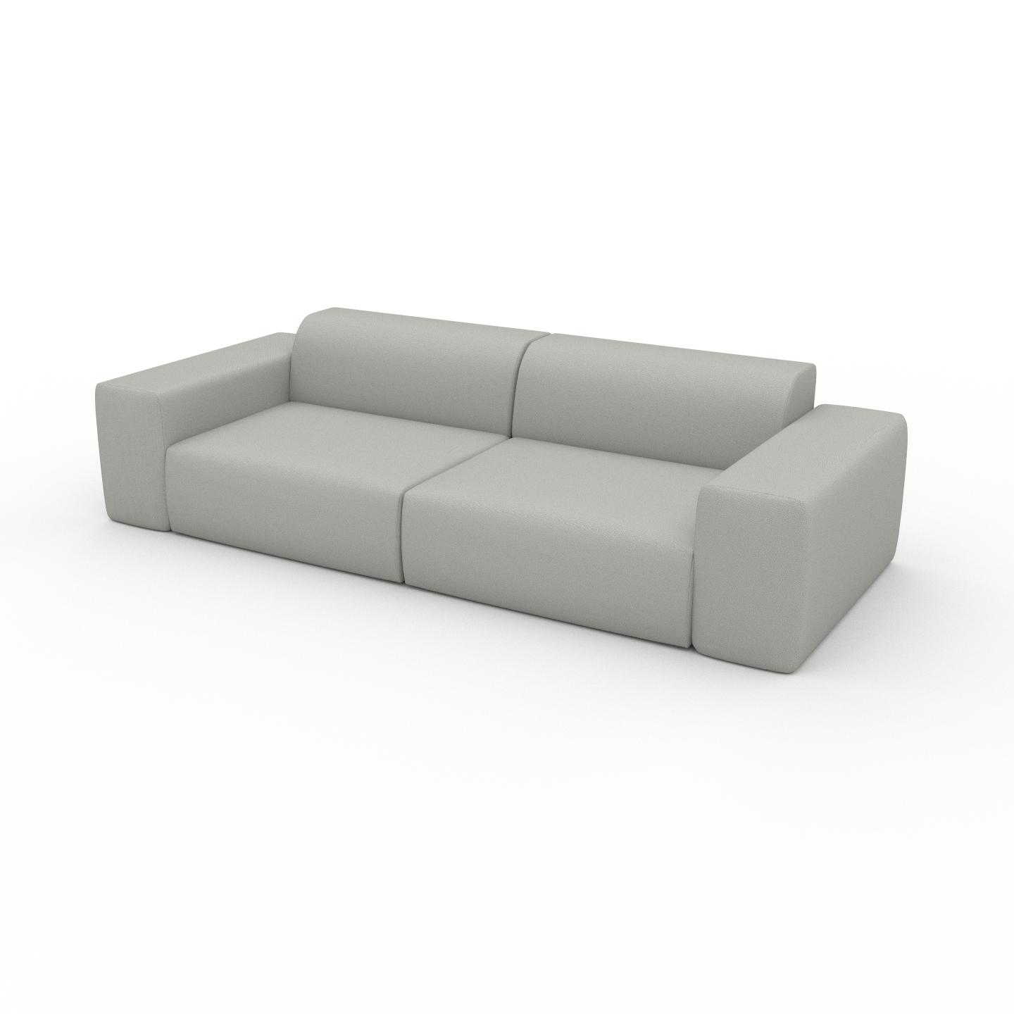 MYCS Sofa 3-Sitzer Kiesgrau Strukturgewebe - Elegantes, gemütliches 3-Sitzer Sofa: Hochwertige Qualität, einzigartiges Design - 266 x 72 x 107 cm,...