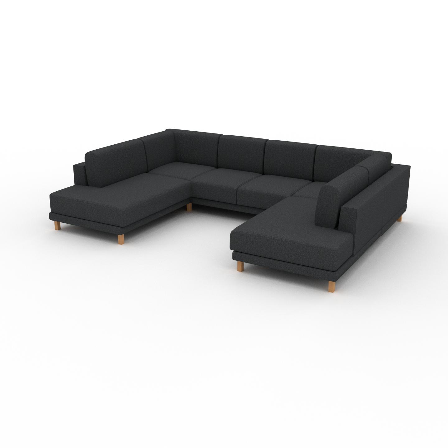 MYCS Sofa Anthrazit - Moderne Designer-Couch: Hochwertige Qualität, einzigartiges Design - 308 x 75 x 214 cm, Komplett anpassbar