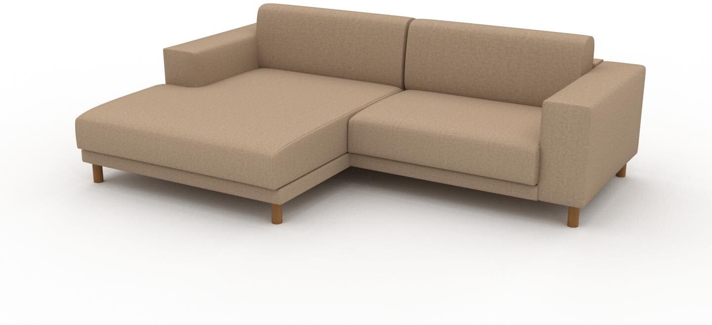 MYCS Ecksofa Kaschmir­beige - Flexible Designer-Polsterecke, L-Form: Beste Qualität, einzigartiges Design - 248 x 75 x 162 cm, konfigurierbar