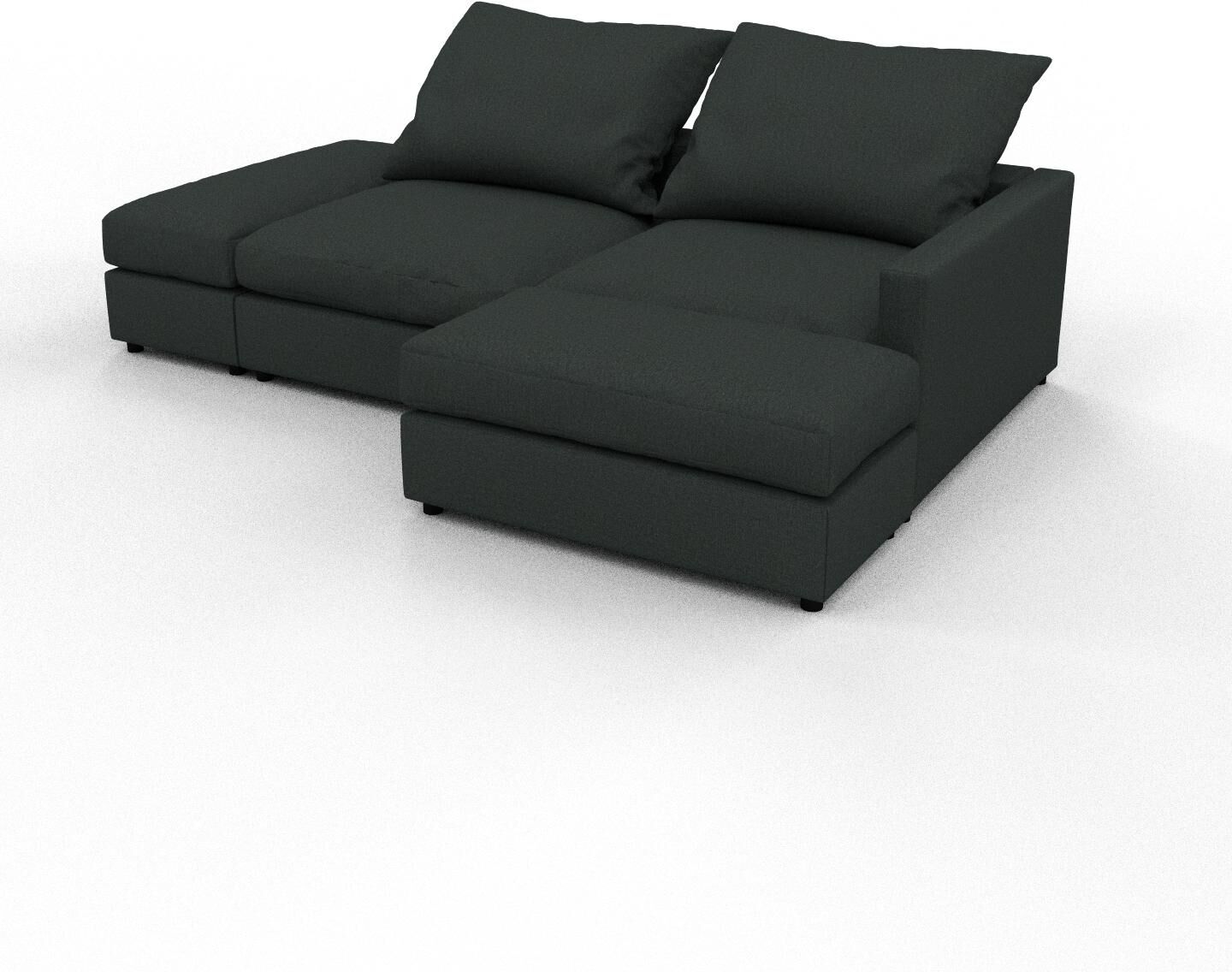 MYCS Sofa 2-Sitzer Anthrazit Feingewebe - Elegantes, gemütliches 2-Sitzer Sofa: Hochwertige Qualität, einzigartiges Design - 270 x 97 x 180 cm,...