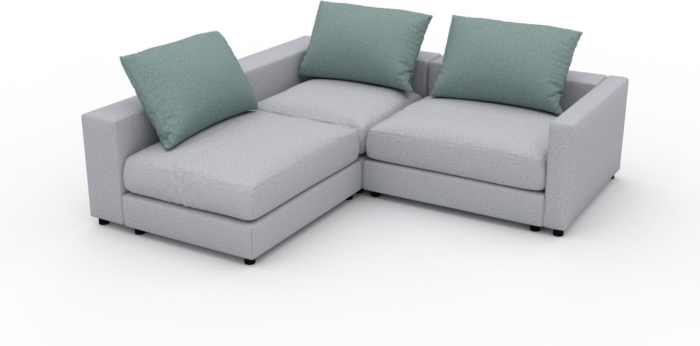 MYCS Ecksofa Lichtgrau - Flexible Designer-Polsterecke, L-Form: Beste Qualität, einzigartiges Design - 216 x 56 x 204 cm, konfigurierbar