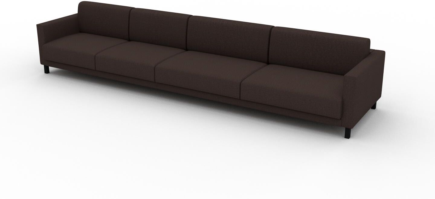 MYCS Sofa Kaffeebraun - Moderne Designer-Couch: Hochwertige Qualität, einzigartiges Design - 384 x 75 x 98 cm, Komplett anpassbar