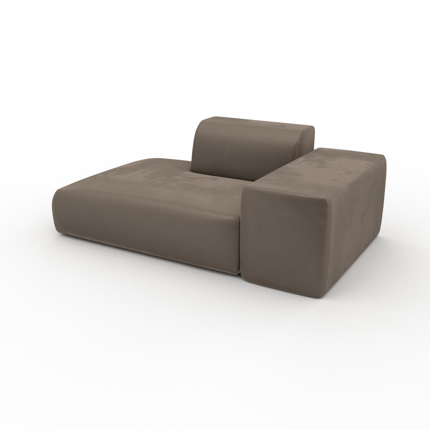 MYCS Sofa Samt Cremebeige - Moderne Designer-Couch: Hochwertige Qualität, einzigartiges Design - 182 x 72 x 107 cm, Komplett anpassbar
