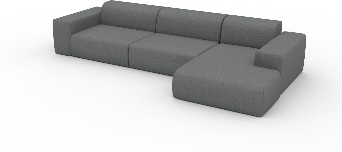 MYCS Schlafsofa Kiesgrau - Elegantes, gemütliches Bettsofa: Hochwertige Qualität, einzigartiges Design - 343 x 72 x 168 cm, konfigurierbar