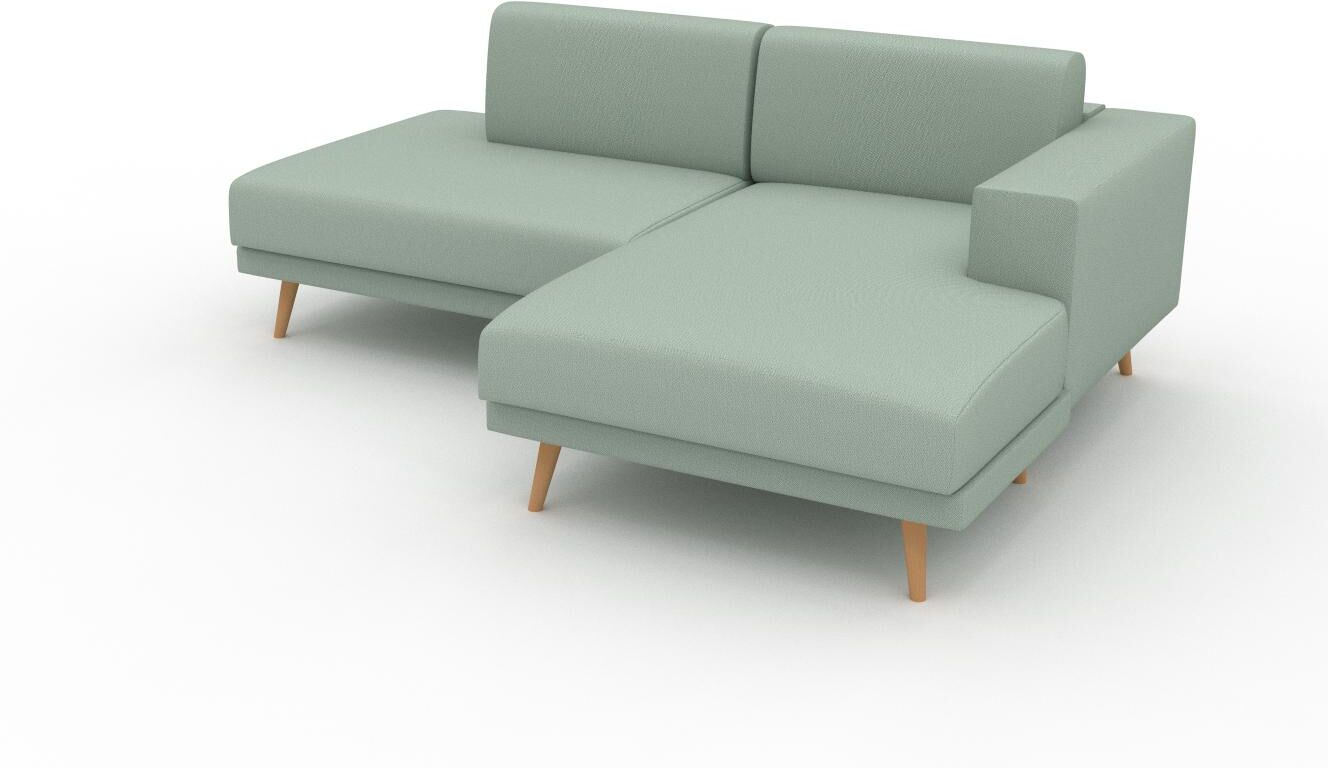 MYCS Ecksofa Minzgrün - Flexible Designer-Polsterecke, L-Form: Beste Qualität, einzigartiges Design - 224 x 81 x 162 cm, konfigurierbar