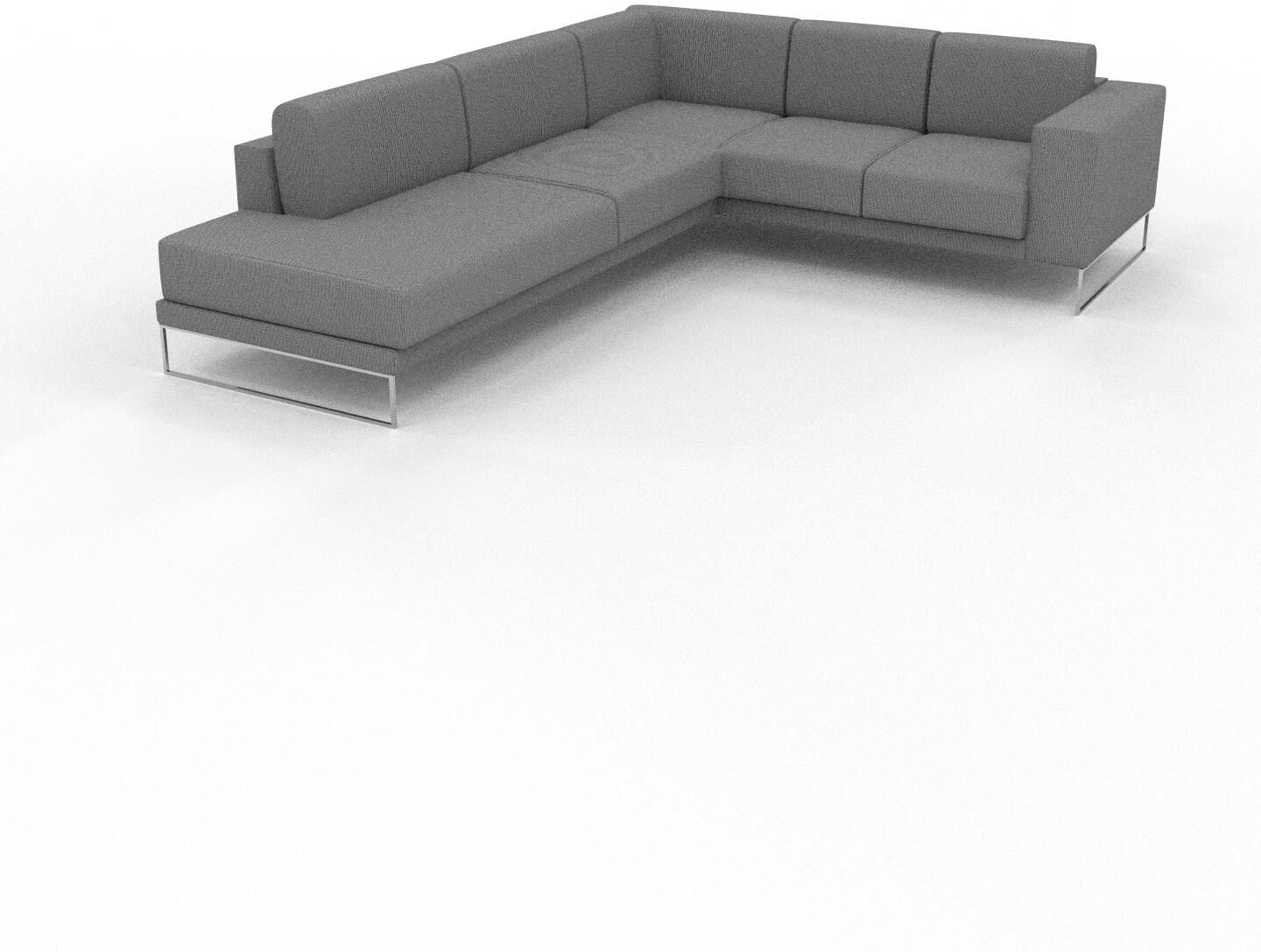 MYCS Ecksofa Granitweiß - Flexible Designer-Polsterecke, L-Form: Beste Qualität, einzigartiges Design - 238 x 81 x 294 cm, konfigurierbar