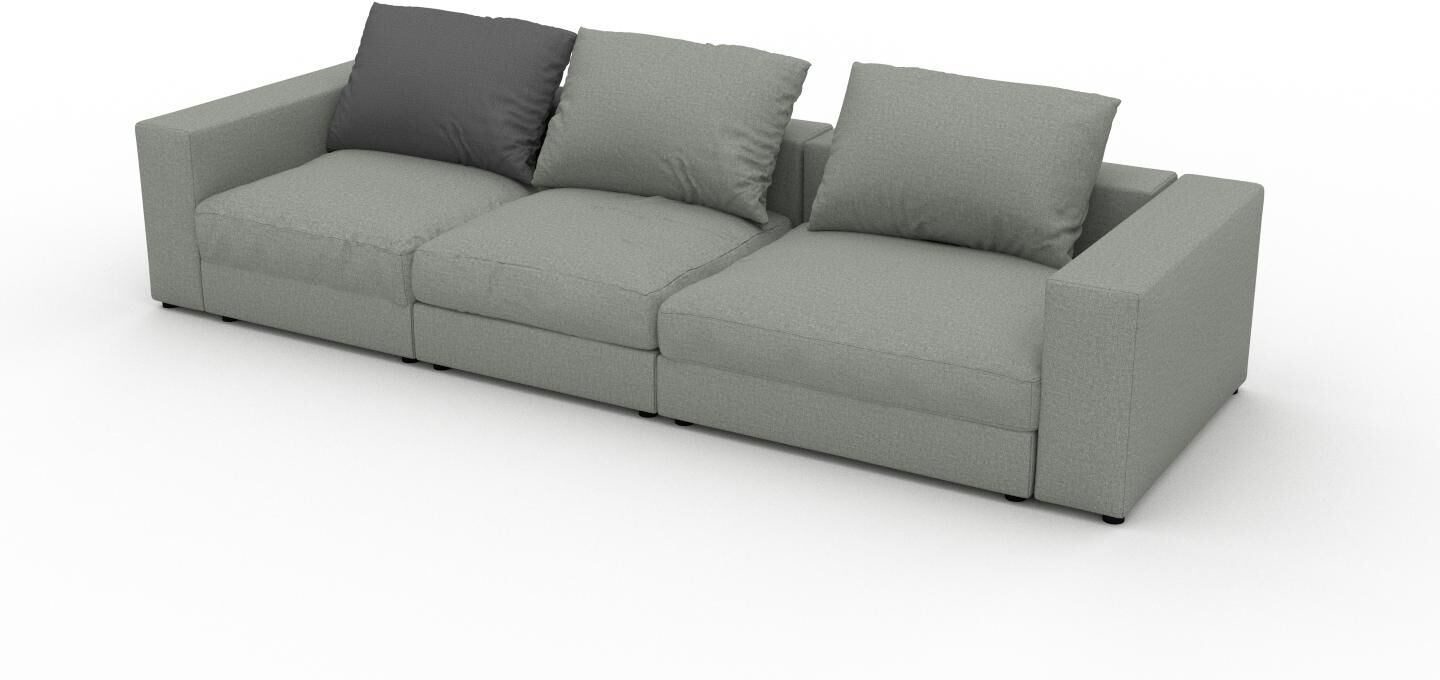 MYCS Sofa 3-Sitzer Schiefergrau Feingewebe - Elegantes, gemütliches 3-Sitzer Sofa: Hochwertige Qualität, einzigartiges Design - 306 x 56 x 102 cm,...