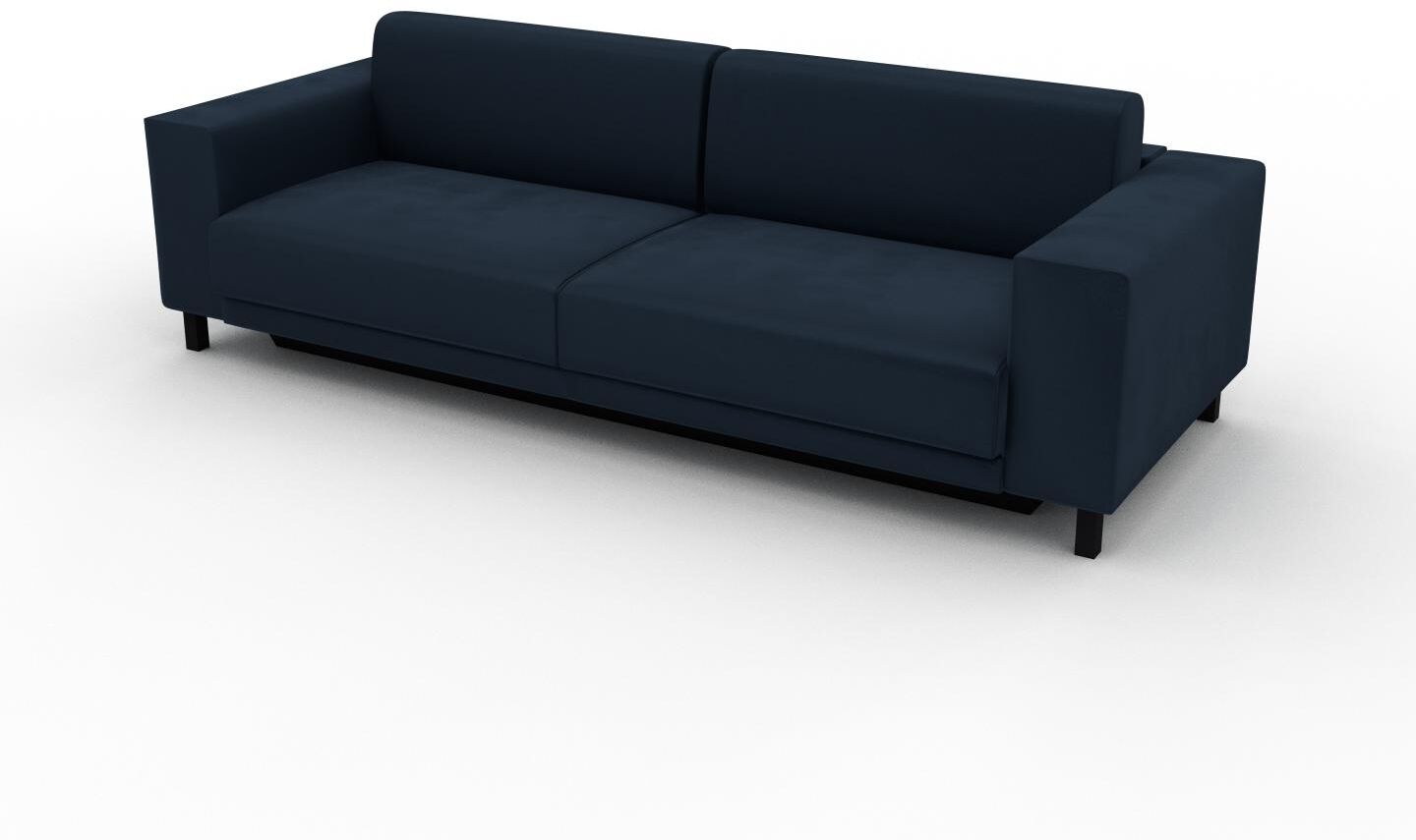 MYCS Sofa 3-Sitzer Samt Nachtblau Samt - Elegantes, gemütliches 3-Sitzer Sofa: Hochwertige Qualität, einzigartiges Design - 248 x 75 x 98 cm,...