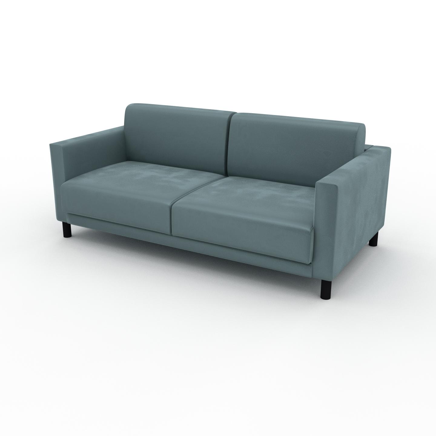 MYCS Sofa Samt Ozeangrün - Moderne Designer-Couch: Hochwertige Qualität, einzigartiges Design - 184 x 75 x 98 cm, Komplett anpassbar