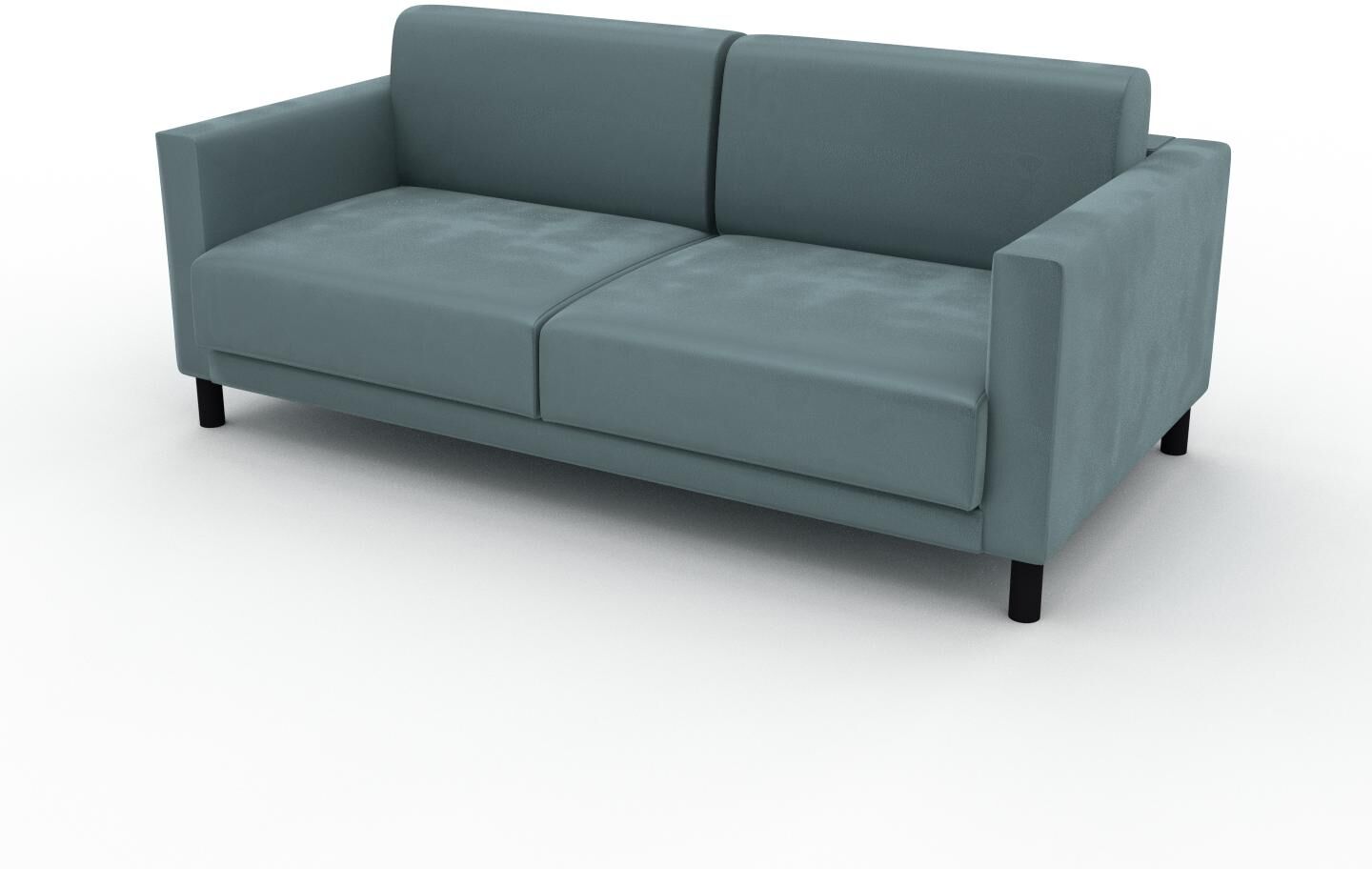 MYCS Sofa Samt Ozeangrün - Moderne Designer-Couch: Hochwertige Qualität, einzigartiges Design - 184 x 75 x 98 cm, Komplett anpassbar