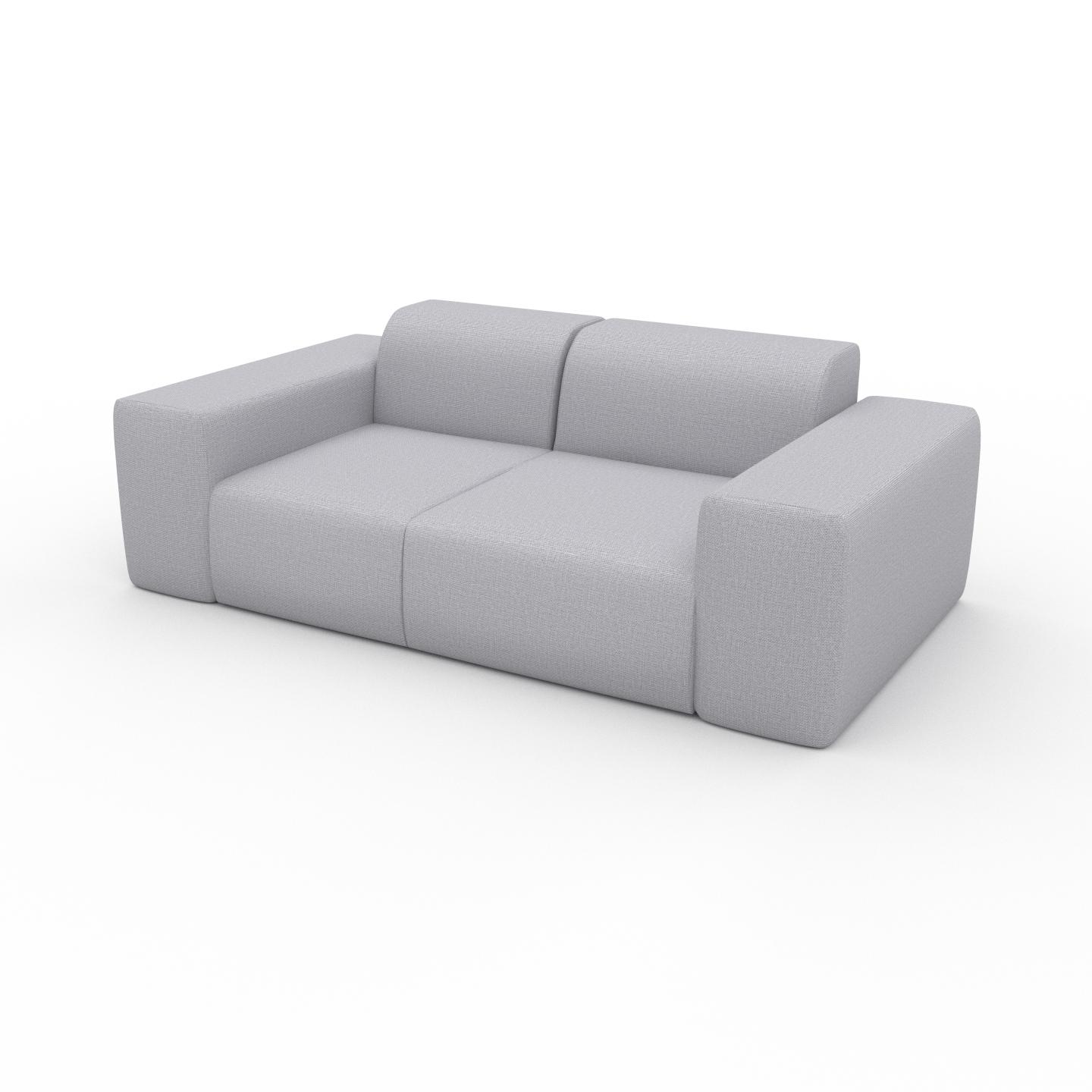 MYCS Sofa 2-Sitzer Lichtgrau Feingewebe - Elegantes, gemütliches 2-Sitzer Sofa: Hochwertige Qualität, einzigartiges Design - 201 x 72 x 107 cm,...