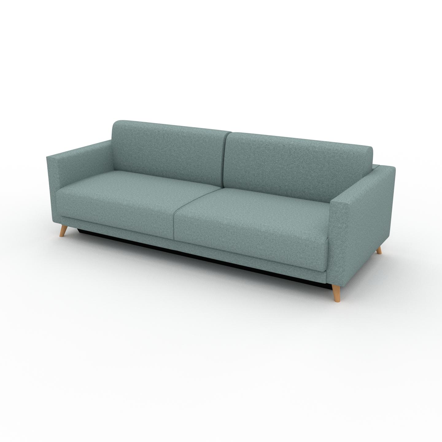 MYCS Sofa 3-Sitzer Ozeanblau Vegane Wolle - Elegantes, gemütliches 3-Sitzer Sofa: Hochwertige Qualität, einzigartiges Design - 225 x 75 x 98 cm,...