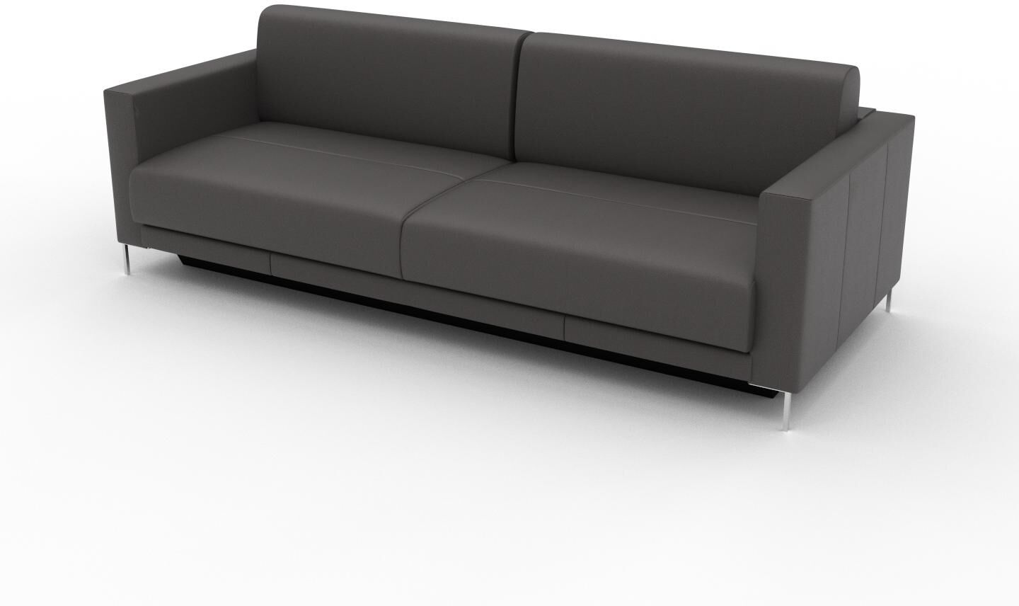 MYCS Ledersofa Schiefergrau Anilinleder - Elegantes, gemütliches Ledersofa: Hochwertige Qualität, einzigartiges Design - 224 x 75 x 98 cm, konfigurierbar