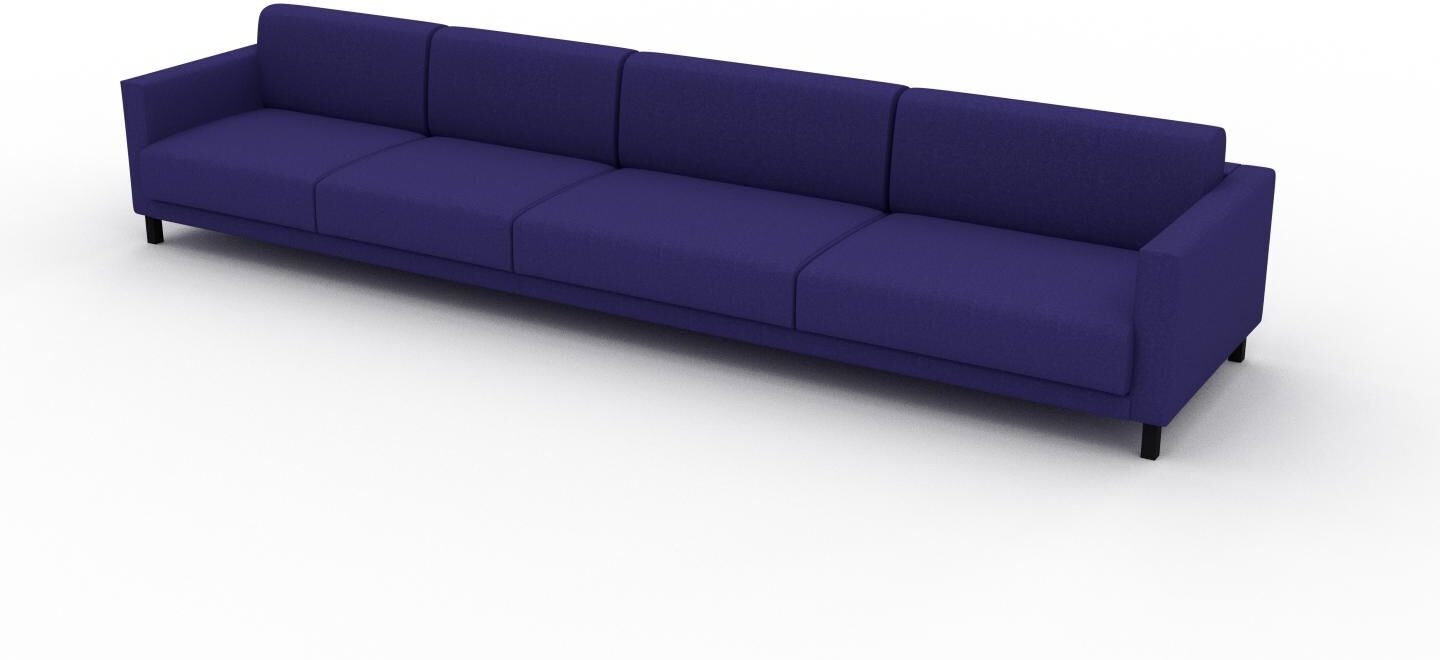 MYCS Sofa Tintenblau - Moderne Designer-Couch: Hochwertige Qualität, einzigartiges Design - 384 x 75 x 98 cm, Komplett anpassbar