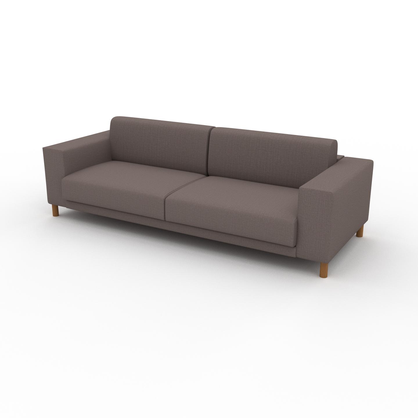 MYCS Sofa Taupegrau - Moderne Designer-Couch: Hochwertige Qualität, einzigartiges Design - 248 x 75 x 98 cm, Komplett anpassbar
