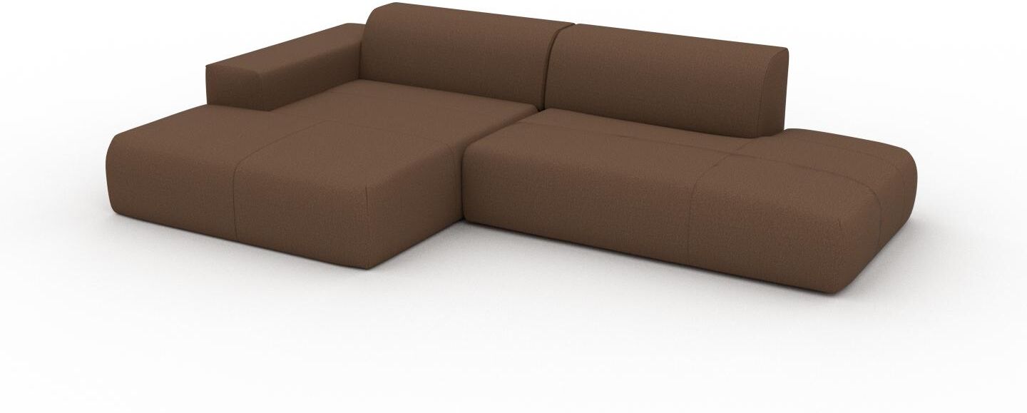 MYCS Ledersofa Cognac Nubukleder - Elegantes, gemütliches Ledersofa: Hochwertige Qualität, einzigartiges Design - 296 x 72 x 168 cm, konfigurierbar