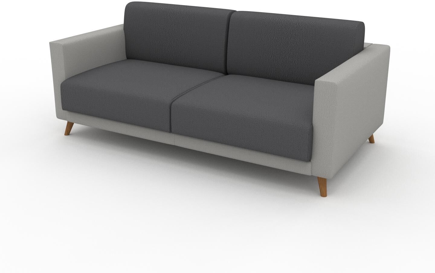 MYCS Sofa 2-Sitzer Schiefergrau Strukturgewebe - Elegantes, gemütliches 2-Sitzer Sofa: Hochwertige Qualität, einzigartiges Design - 185 x 75 x 98 cm,...