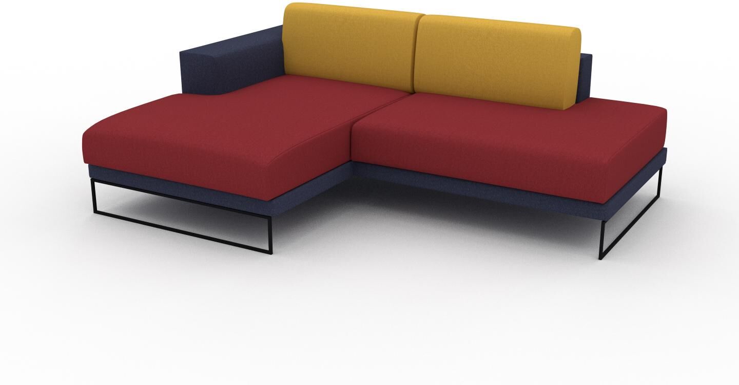 MYCS Ecksofa Jeansblau - Flexible Designer-Polsterecke, L-Form: Beste Qualität, einzigartiges Design - 224 x 81 x 162 cm, konfigurierbar