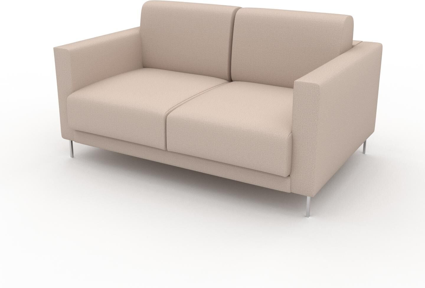 MYCS Sofa 2-Sitzer Cremeweiß Strukturgewebe - Elegantes, gemütliches 2-Sitzer Sofa: Hochwertige Qualität, einzigartiges Design - 144 x 75 x 98 cm,...