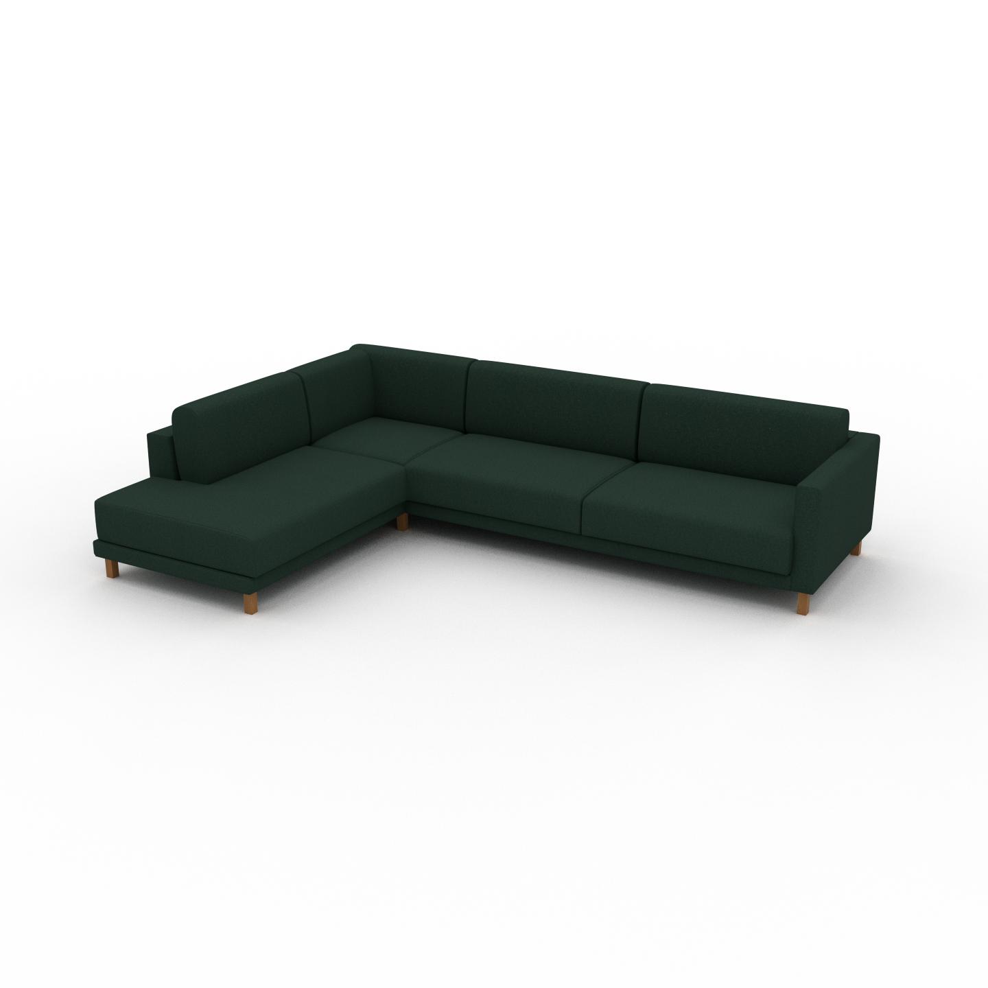 MYCS Ecksofa Tannengrün - Flexible Designer-Polsterecke, L-Form: Beste Qualität, einzigartiges Design - 306 x 75 x 214 cm, konfigurierbar