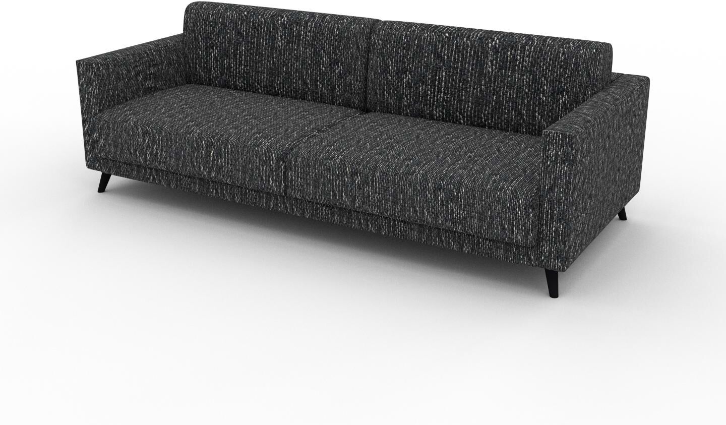 MYCS Sofa 2-Sitzer Lavaschwarz Strukturgewebe - Elegantes, gemütliches 2-Sitzer Sofa: Hochwertige Qualität, einzigartiges Design - 225 x 75 x 98 cm,...