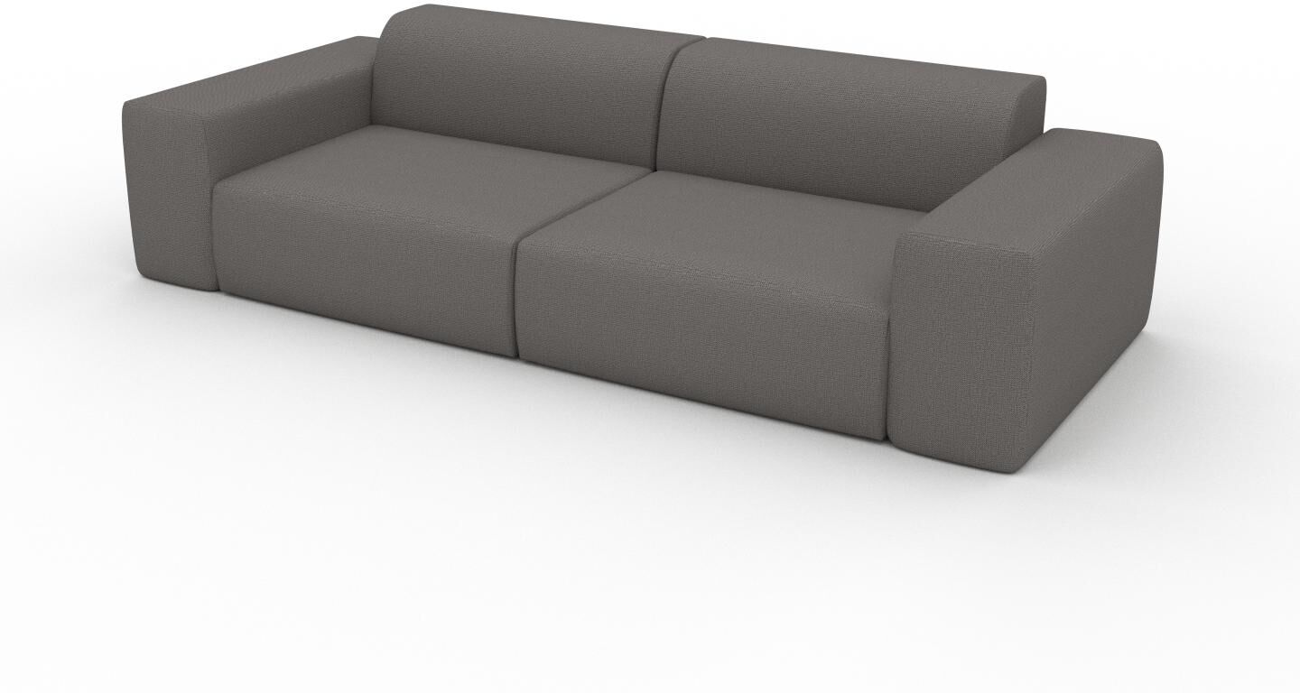 MYCS Sofa 3-Sitzer Taupegrau Strukturgewebe - Elegantes, gemütliches 3-Sitzer Sofa: Hochwertige Qualität, einzigartiges Design - 266 x 72 x 107 cm,...