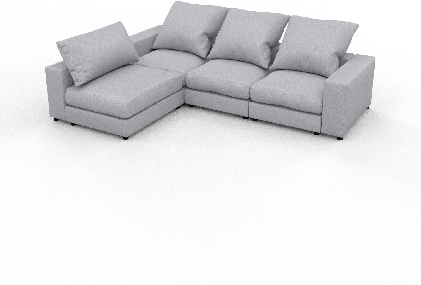 MYCS Ecksofa Lichtgrau - Flexible Designer-Polsterecke, L-Form: Beste Qualität, einzigartiges Design - 282 x 91 x 204 cm, konfigurierbar