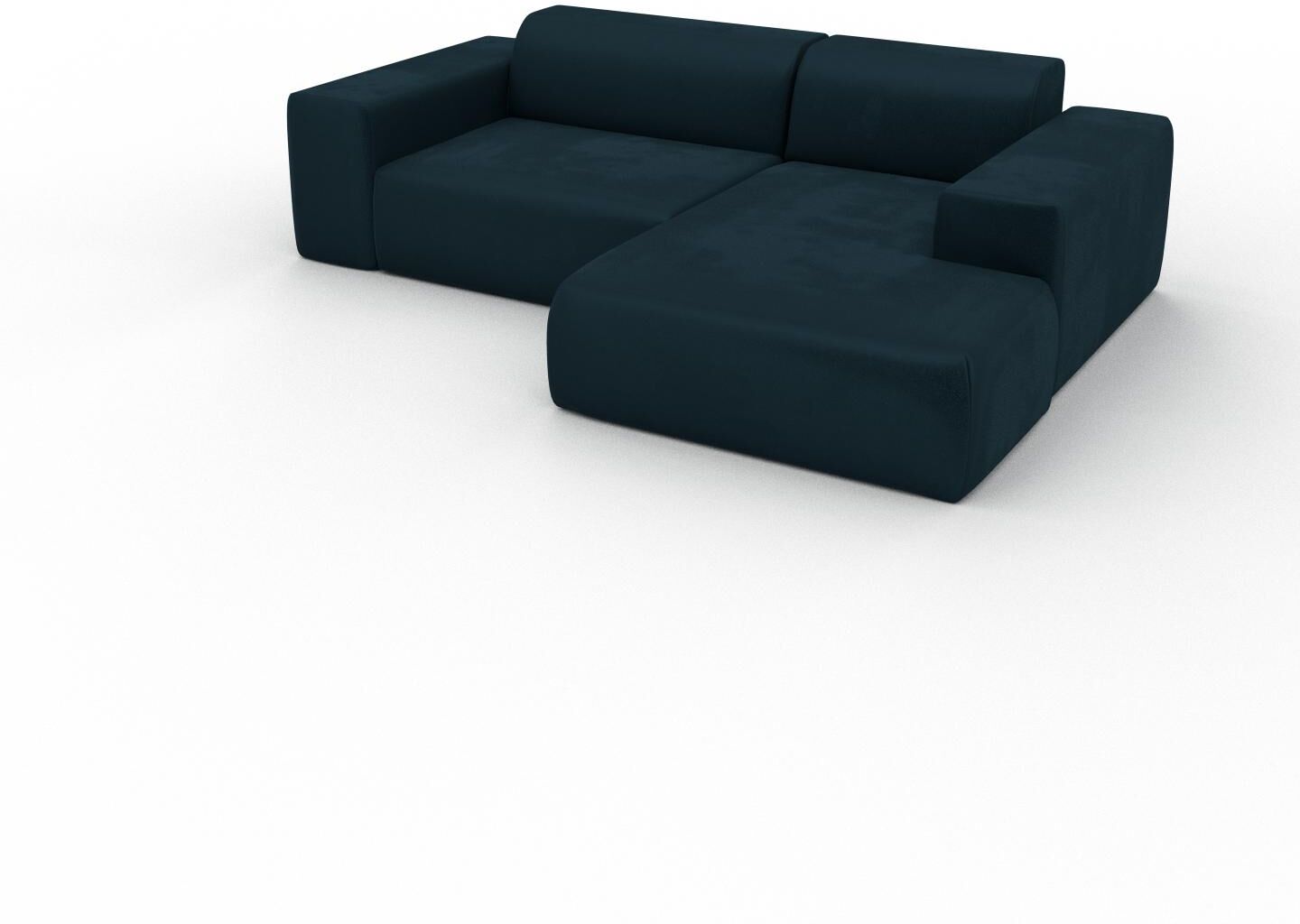 MYCS Ecksofa Samt Petrolblau - Flexible Designer-Polsterecke, L-Form: Beste Qualität, einzigartiges Design - 243 x 72 x 168 cm, konfigurierbar