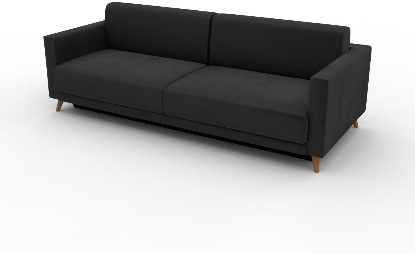 MYCS Sofa 3-Sitzer Samt Steingrau Samt - Elegantes, gemütliches 3-Sitzer Sofa: Hochwertige Qualität, einzigartiges Design - 225 x 75 x 98 cm,...