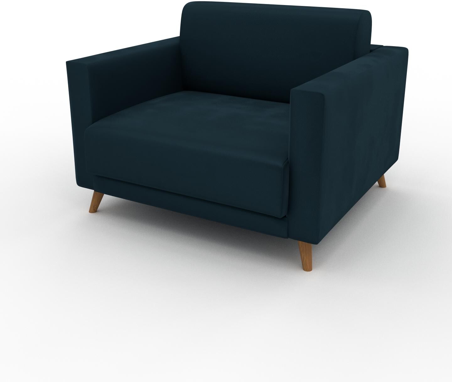 MYCS Sessel Samt Petrolblau - Eleganter Sessel: Hochwertige Qualität, einzigartiges Design - 105 x 75 x 98 cm, Individuell konfigurierbar