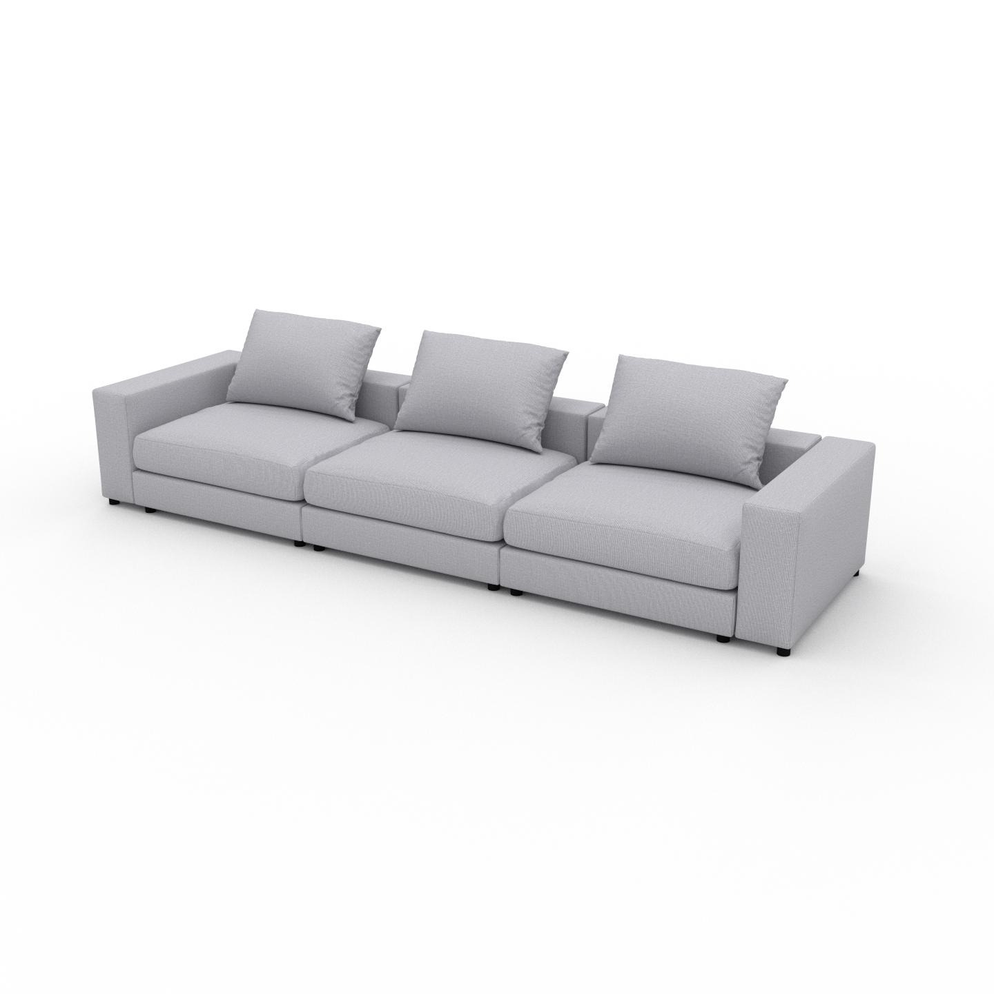 MYCS Sofa 3-Sitzer Lichtgrau Feingewebe - Elegantes, gemütliches 3-Sitzer Sofa: Hochwertige Qualität, einzigartiges Design - 354 x 56 x 102 cm,...