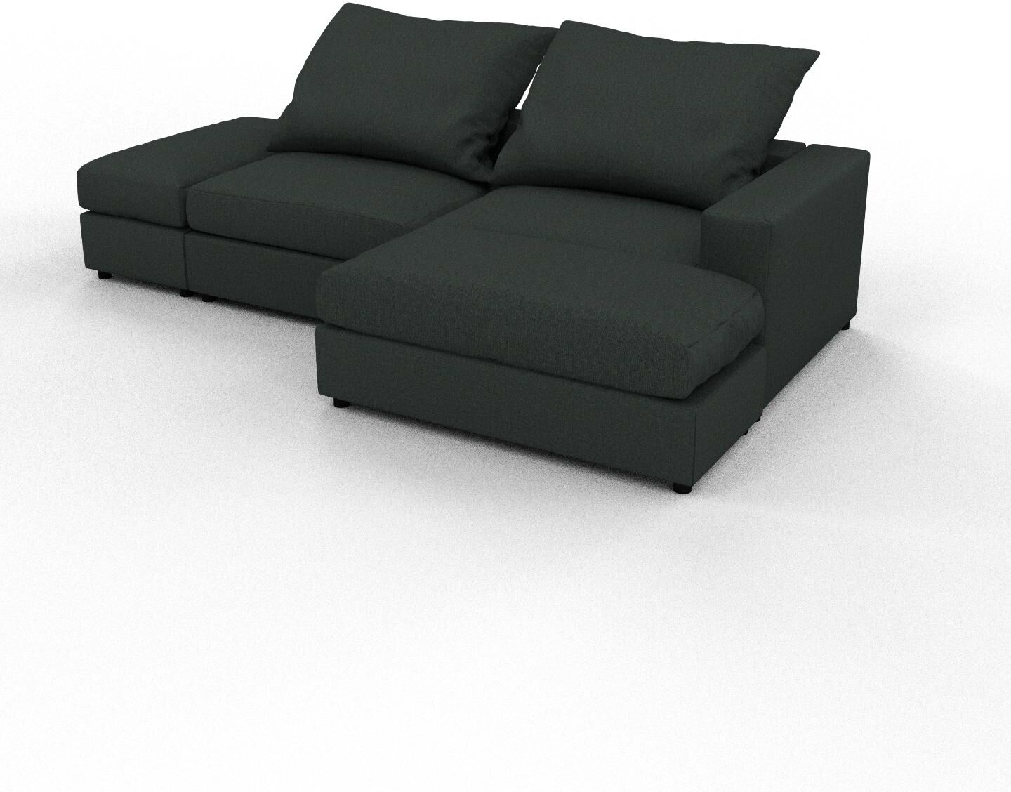 MYCS Sofa 2-Sitzer Anthrazit Feingewebe - Elegantes, gemütliches 2-Sitzer Sofa: Hochwertige Qualität, einzigartiges Design - 282 x 97 x 156 cm,...