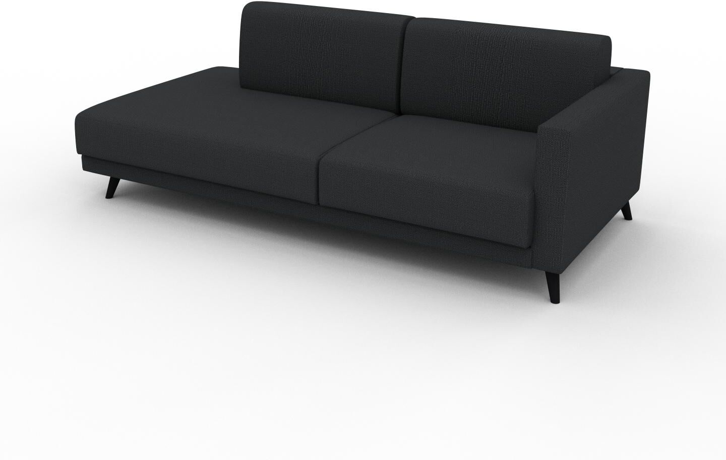 MYCS Sofa 2-Sitzer Nachtschwarz Strukturgewebe - Elegantes, gemütliches 2-Sitzer Sofa: Hochwertige Qualität, einzigartiges Design - 212 x 75 x 98 cm,...