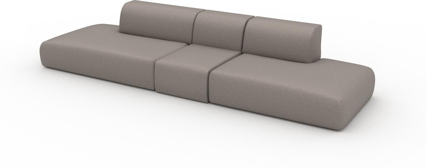 MYCS Ledersofa Taupebeige Veganes Leder - Elegantes, gemütliches Ledersofa: Hochwertige Qualität, einzigartiges Design - 356 x 72 x 107 cm, konfigurierbar